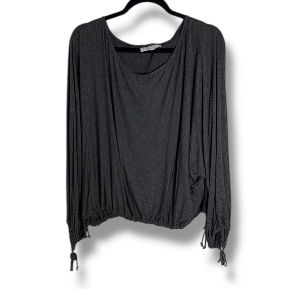 Bryn Walker Gray Tie Up Blouse Size Large - Picture 1 of 6